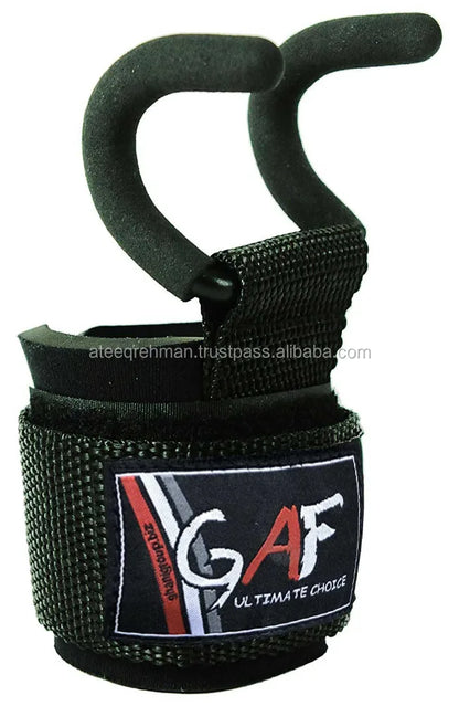 GAF Fitness Gym Metal Lifting Hooks Best Power Neoprene Hook for Men Women Steel Pull up Bar Support Gym Straps Hooks