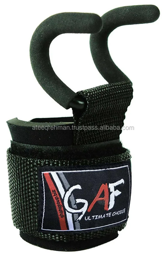 GAF Fitness Gym Metal Lifting Hooks Best Power Neoprene Hook for Men Women Steel Pull up Bar Support Gym Straps Hooks