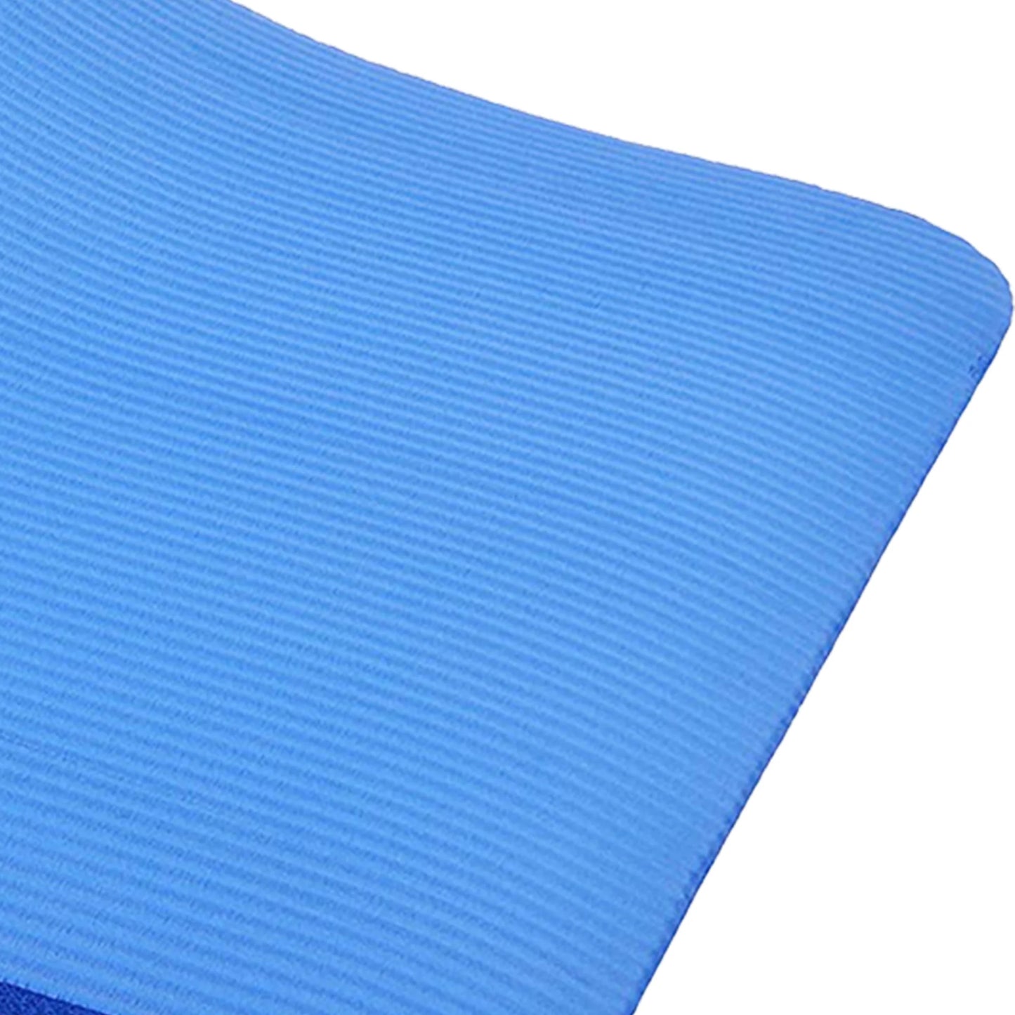 All-Purpose 1-Inch Extra Thick High Density Anti-Tear Exercise Yoga Mat with Carrying Strap, Blue